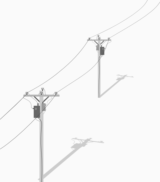 Two Telephone   Utility Poles With Wires Clip Art At Clker Com