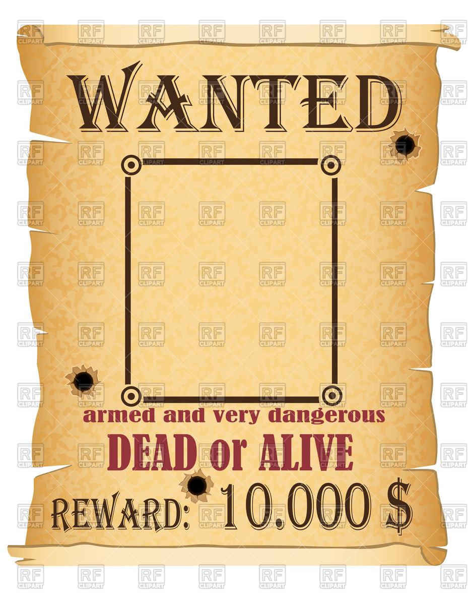 Wanted   Poster With Criminal Announcement 40098 Download Royalty