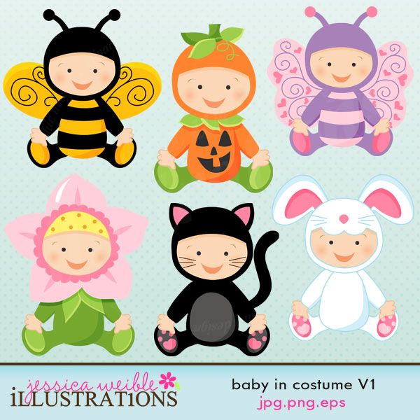 Costumes Halloween Clipart Baby Clipart Baby Clips Digital Clipart