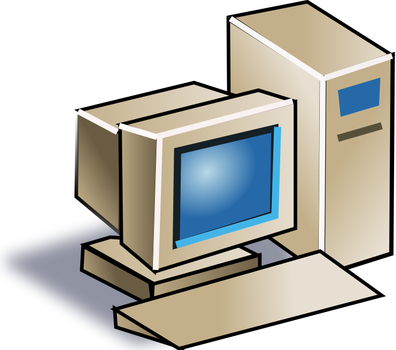 Free Old Style Personal Computer Clip Art