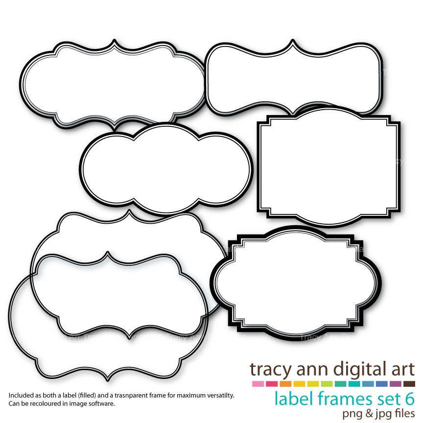 Label Clipart Clip Art Labels And Frames By Tracyanndigitalart