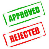 Approved Rejected Stamps   Clipart Graphic