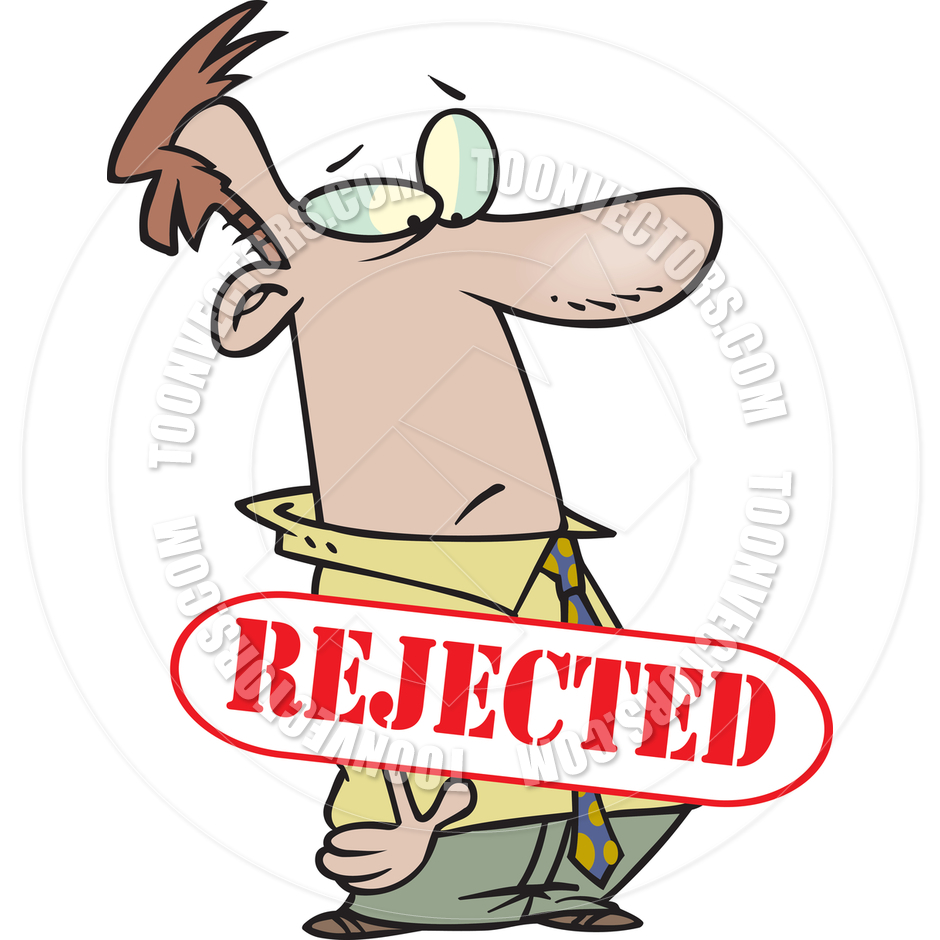 Cartoon Man Rejected By Ron Leishman   Toon Vectors Eps  12045