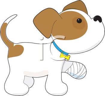 Iclipart   Royalty Free Clipart Image Of A Dog With A Sore Leg