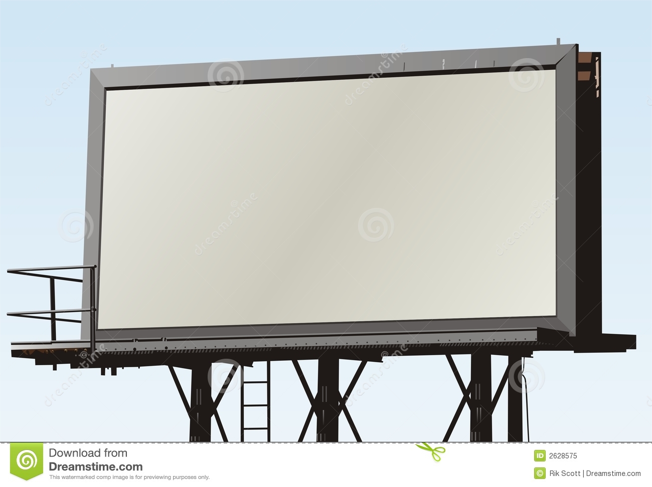Illustration Of A Large Outdoor Billboard With Space For Custom Text