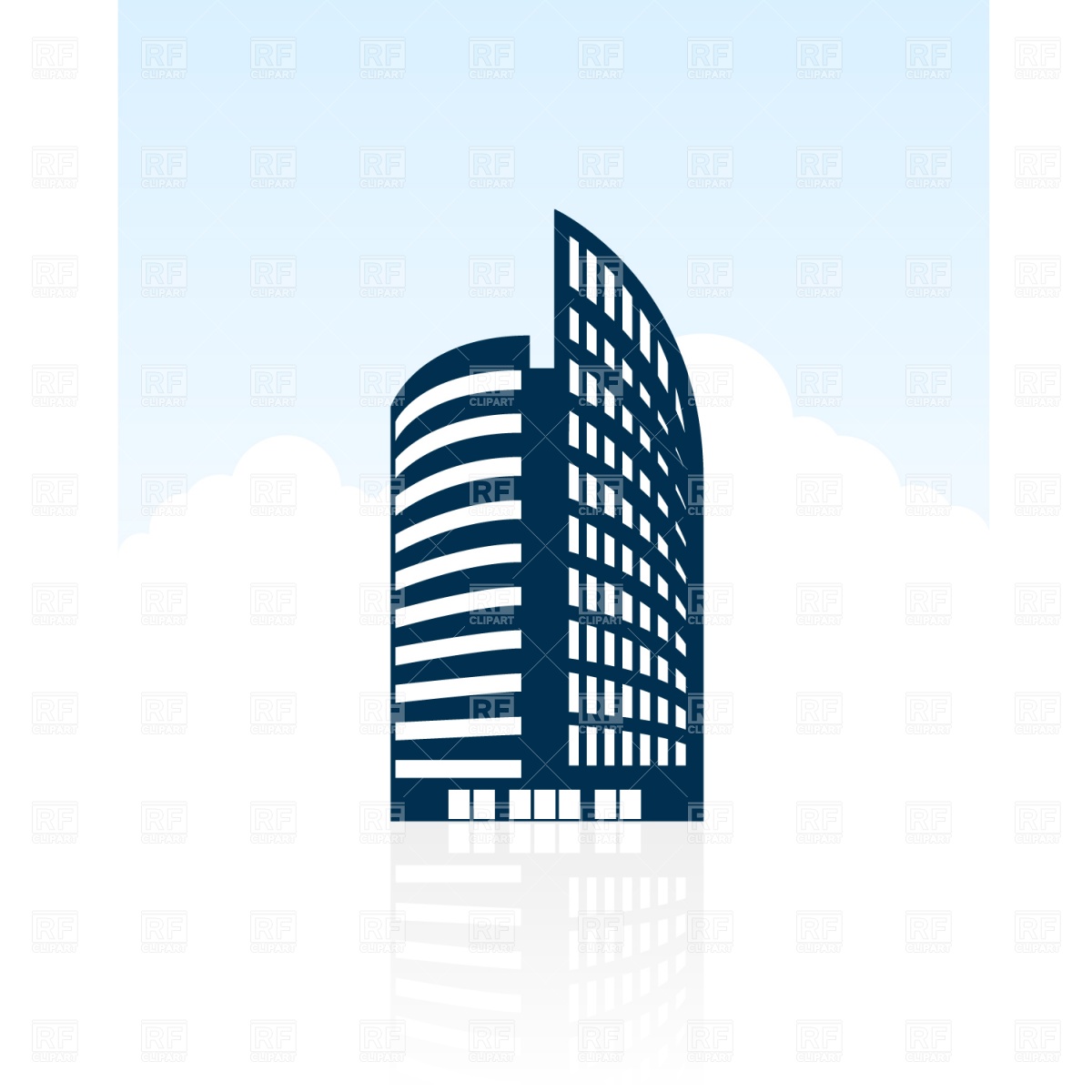 Modern Building Silhouette Download Royalty Free Vector Clipart Eps