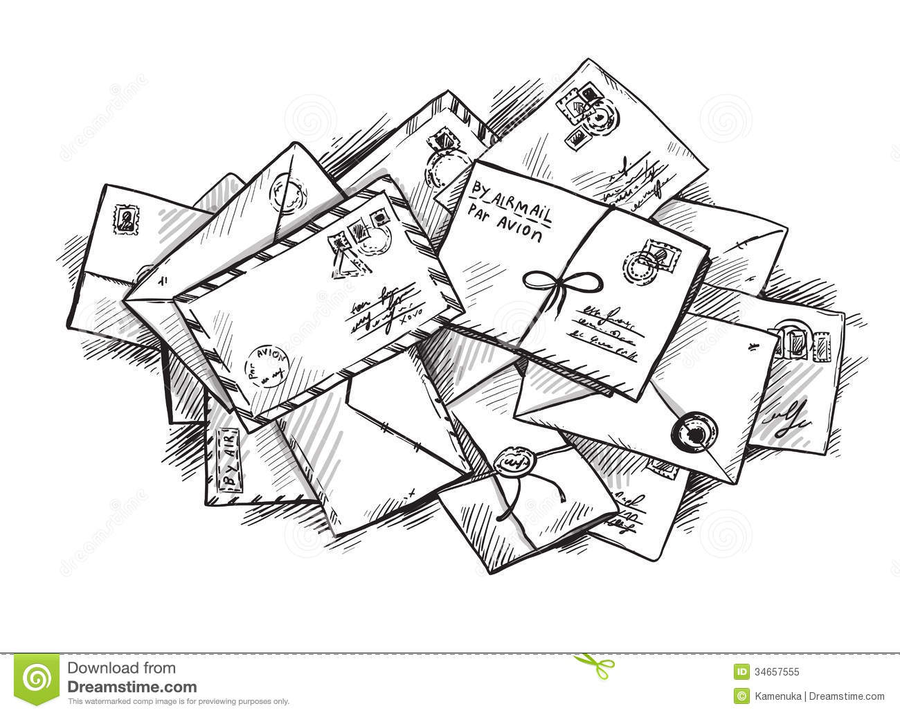 Pile Of Letters Royalty Free Stock Photo   Image  34657555