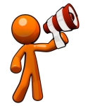 Voice Clipart Clip Art Illustration Of Orange Man Shouting Megaphone