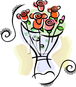 Cartoon Rose Bouquet Bouquet Of Roses Clipart