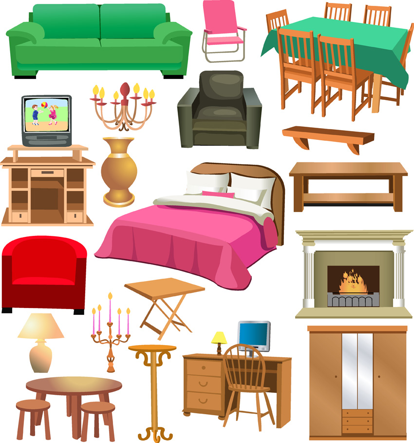 Variety Of Furniture Clip Art Free Vector   4vector