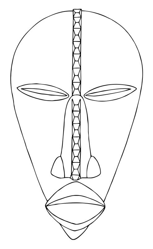 African Masks Clip Art   Dan Mask