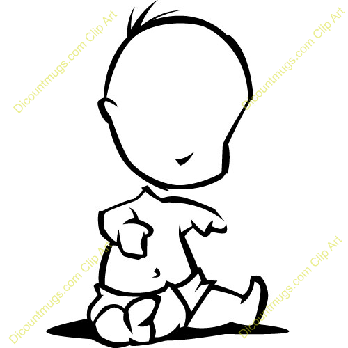 Child Body Outline Clip Art Outline Of Baby Sitting Down