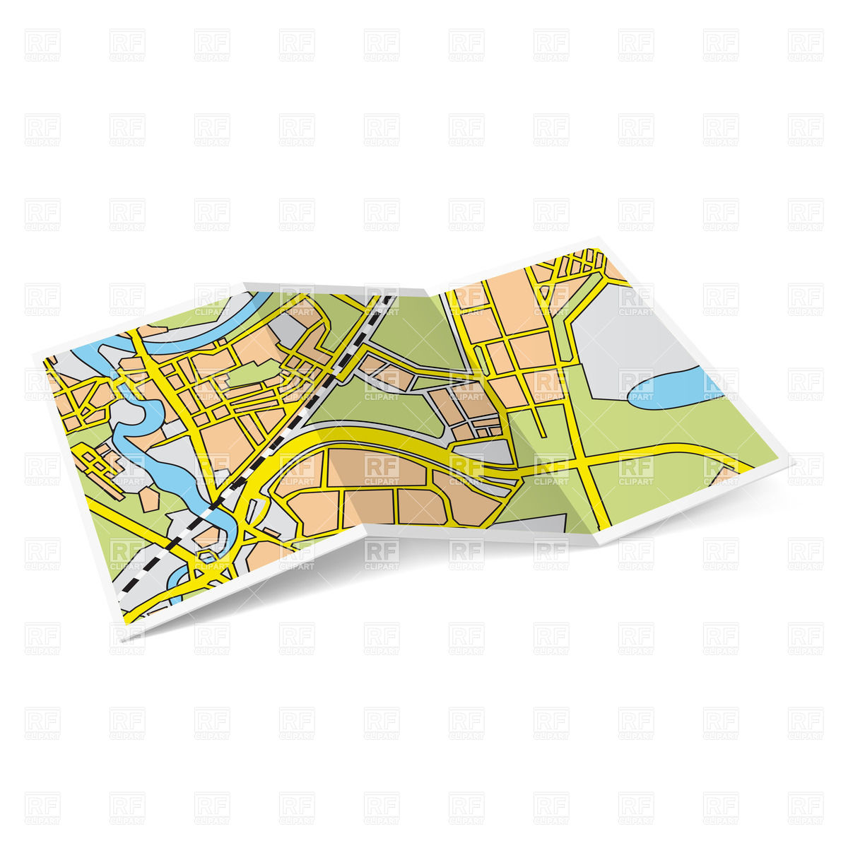 Map   Folded Paper Booklet Download Royalty Free Vector Clipart  Eps