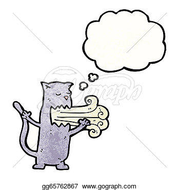 Cartoon Cat With Bad Breath  Clipart Illustrations Gg65762867