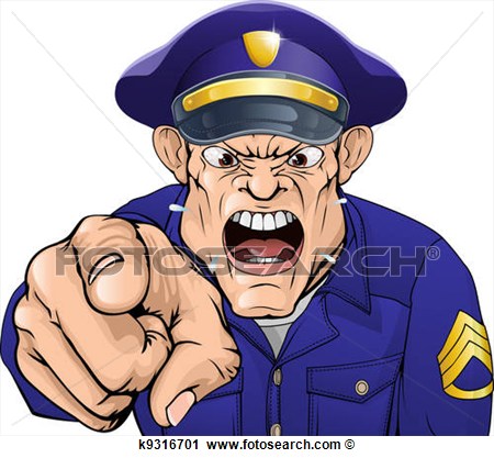 Clipart   Angry Policeman  Fotosearch   Search Clip Art Illustration