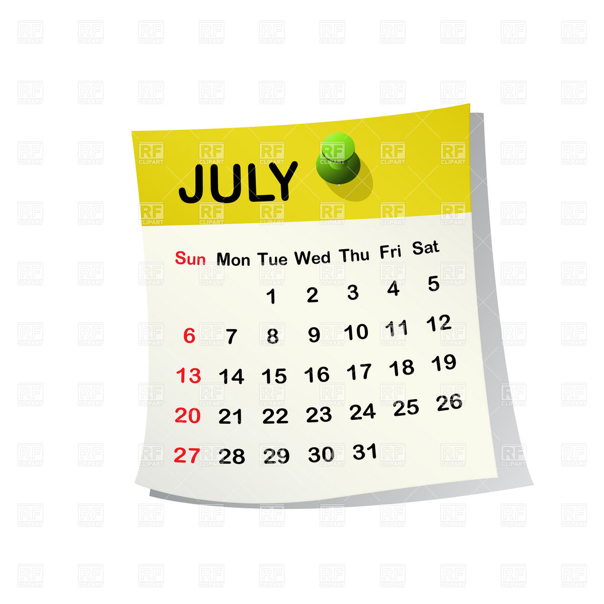 July 2014 Month Calendar 20537 Calendars Layouts Download Royalty