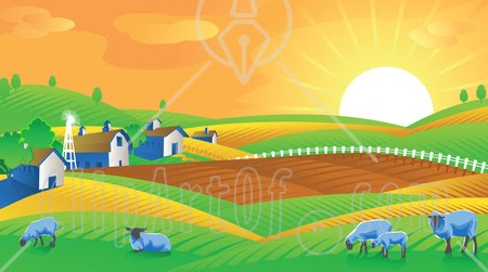 Morning Sun Clipart Agriculture And Settlements