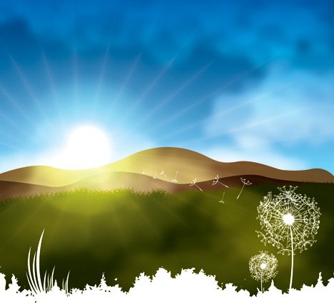Morning Sunrise Clipart Misty Morning With Blue Sky