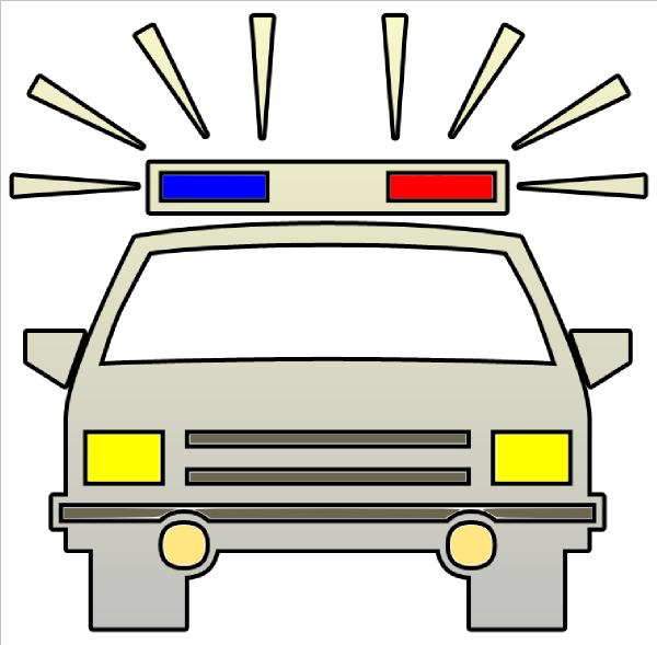 Police Car Cutout Clip Art At Clker Com   Vector Clip Art Online