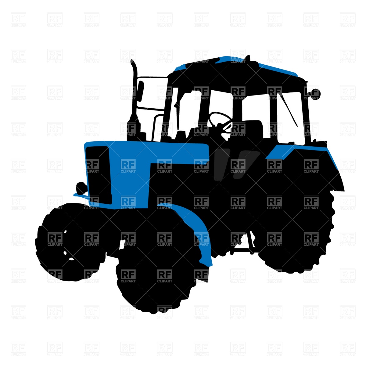 Wheeled Tractor Download Royalty Free Vector Clipart  Eps