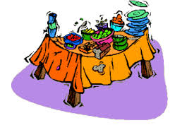 Buffet Table Clipart Overloaded Picnic Table Free