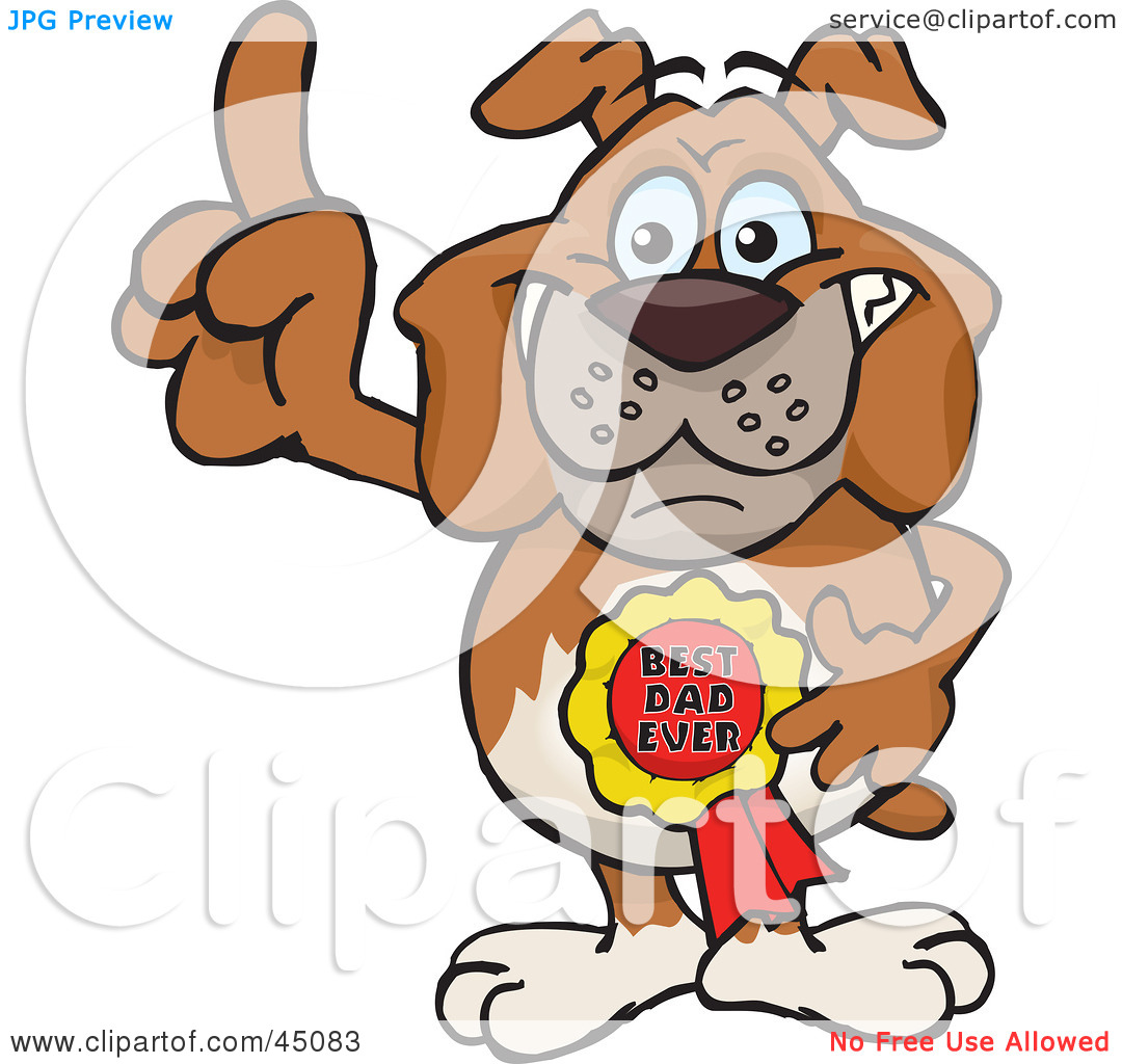 Royalty Free  Rf  Clipart Illustration Of A Bulldog Character Wearing