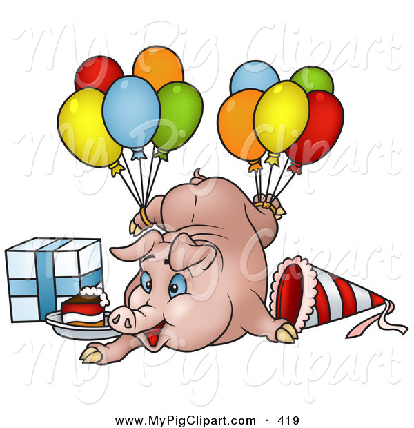 Birthday Pig Clip Art