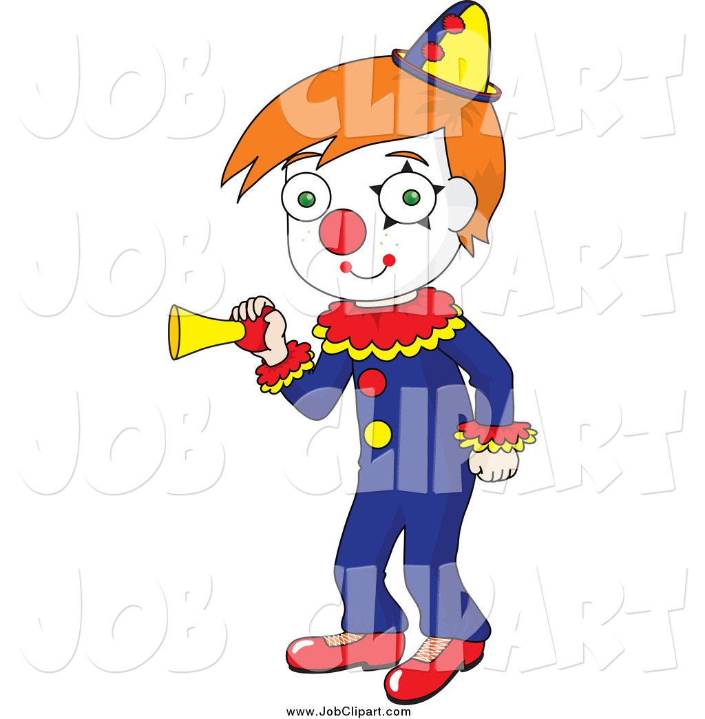 Pictures Cartoon Clown Honking A Horn Royalty Free Clip Art Image