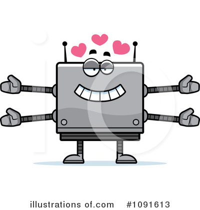 Royalty Free  Rf  Square Robot Clipart Illustration  1091613 By Cory