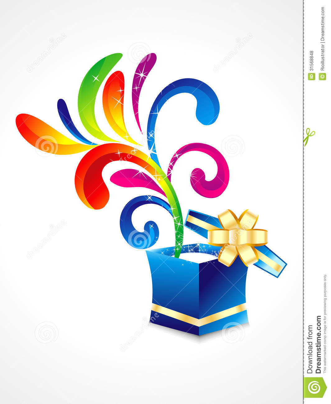Abstract Colorful Floral With Magic Box Royalty Free Stock Photos