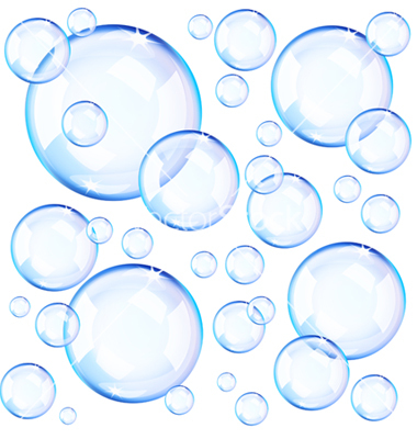 Blue Soap Bubbles Vector By Tilo   Image  1094540   Vectorstock