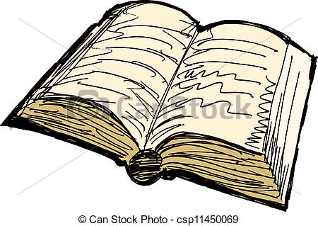 Clip Art Vector Of Old Book Csp11450069   Search Clipart Illustration
