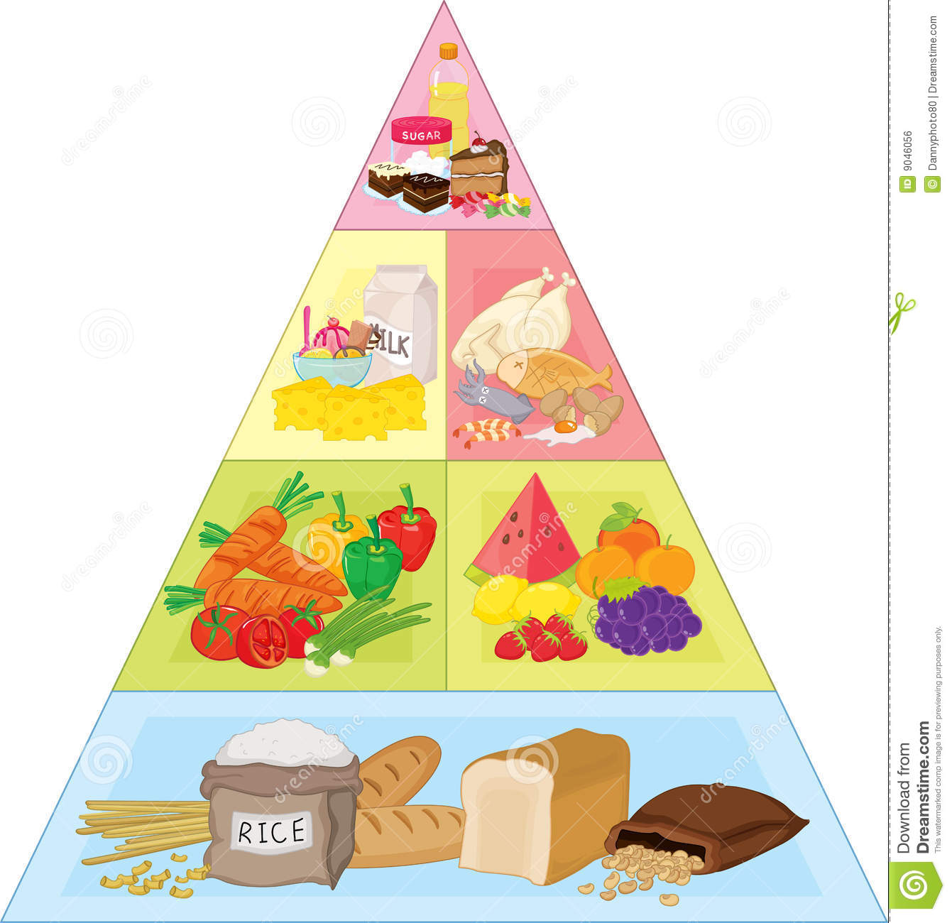 Food Pyramid Royalty Free Stock Image   Image  9046056
