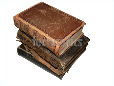 Pics Of Isolated Photo Of Three Antique Books Stacked Up  Clipping    