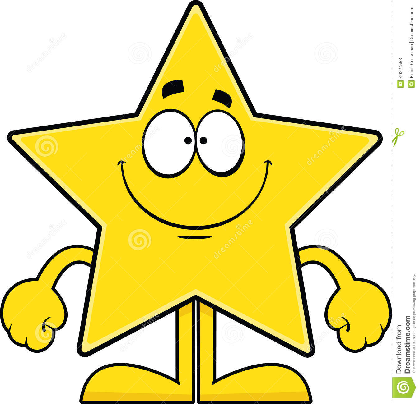 Smiling Cartoon Star Stock Vector   Image  40227553