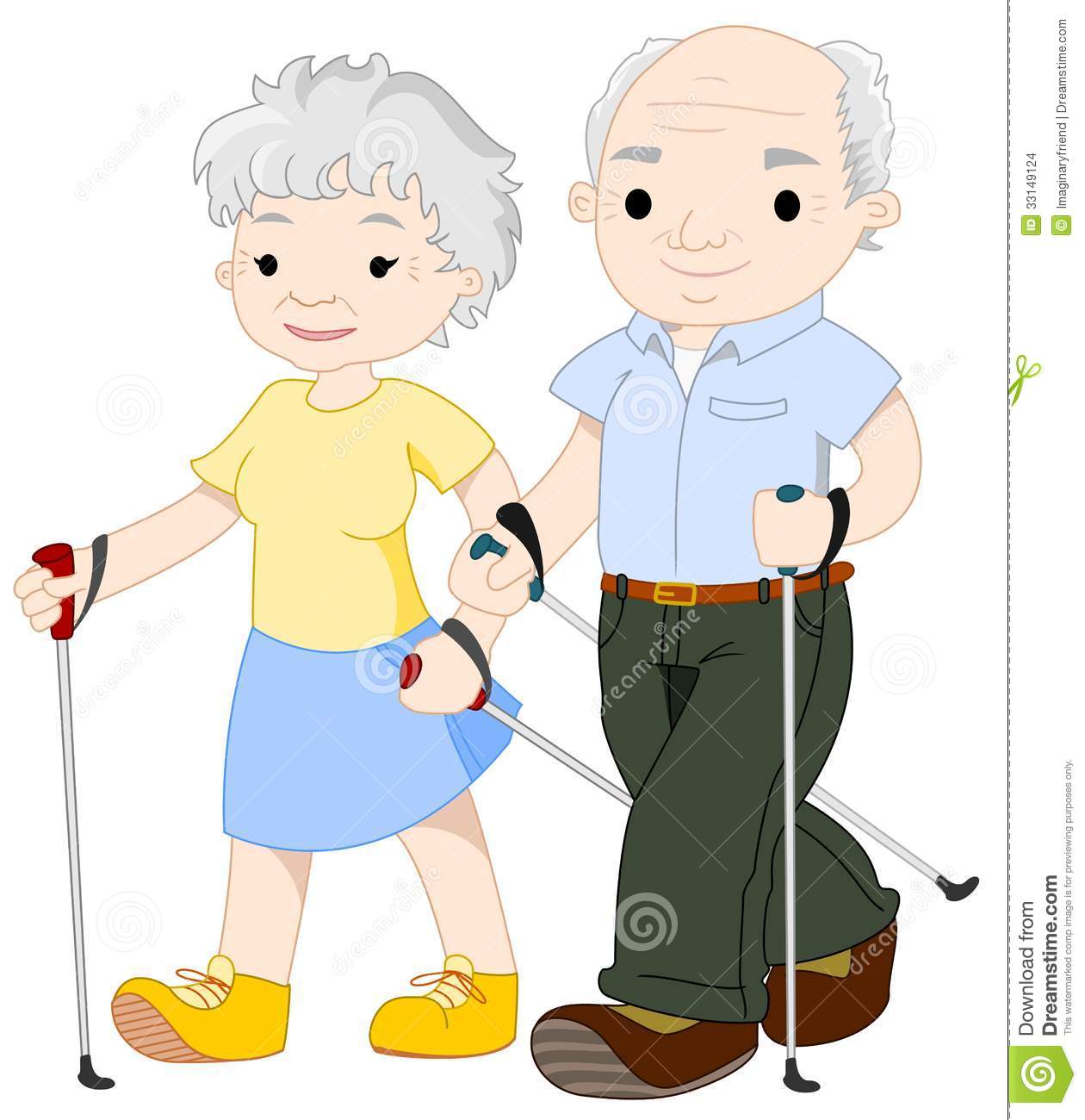 Two Elderly People Nordic Walking Stock Images   Image  33149124
