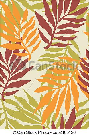 Clip Art Vector Of Seamless Tropical Plant Pattern Csp2405126   Search