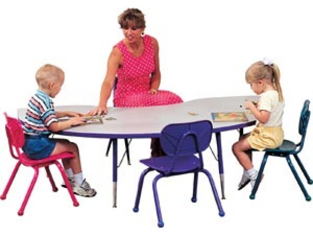 Prima Adjustable Kidney Activity Table 72x48 Classroom Tables