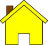 Yellow House 2 Clip Art At Clker Com   Vector Clip Art Online Royalty
