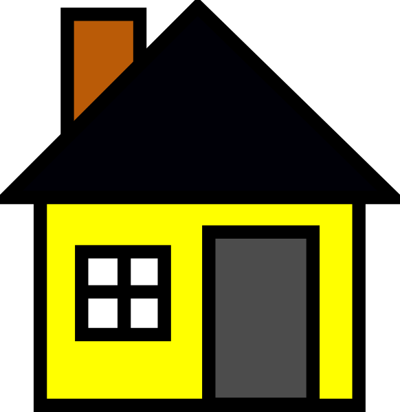 Yellow House 3 Clip Art At Clker Com   Vector Clip Art Online Royalty