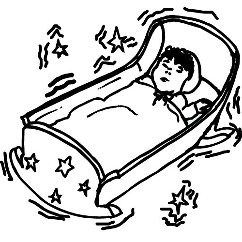 Clipart 10755 Baby Sleeping In Star Crib   Baby Sleeping In Star Crib
