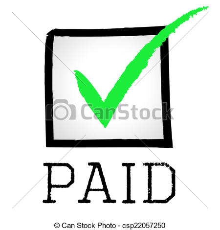 Mark Paying And Bills   Tick Paid    Csp22057250   Search Clipart