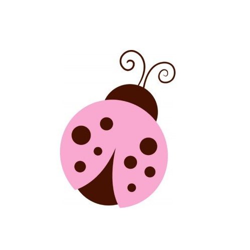 Mod Ladybug Pink Brown Stickers Envelope Seals Arts Crafts   Sewing