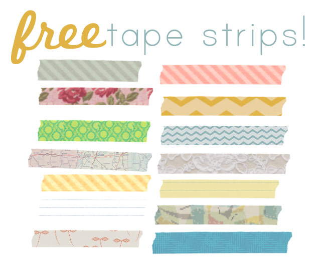 Sets Of Free Digital Tape Strips   Fab N  Free