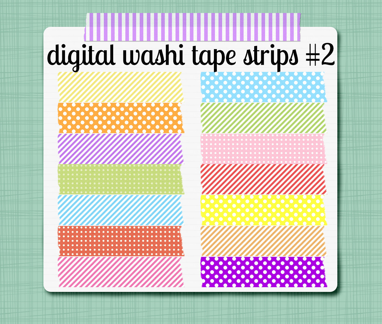 Washi Tape Strips Digital Clip Art Graphics By Simplybrenna
