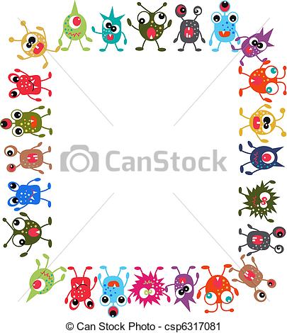 Clip Art Of Monsters   A Monster Frame Csp6317081   Search Clipart