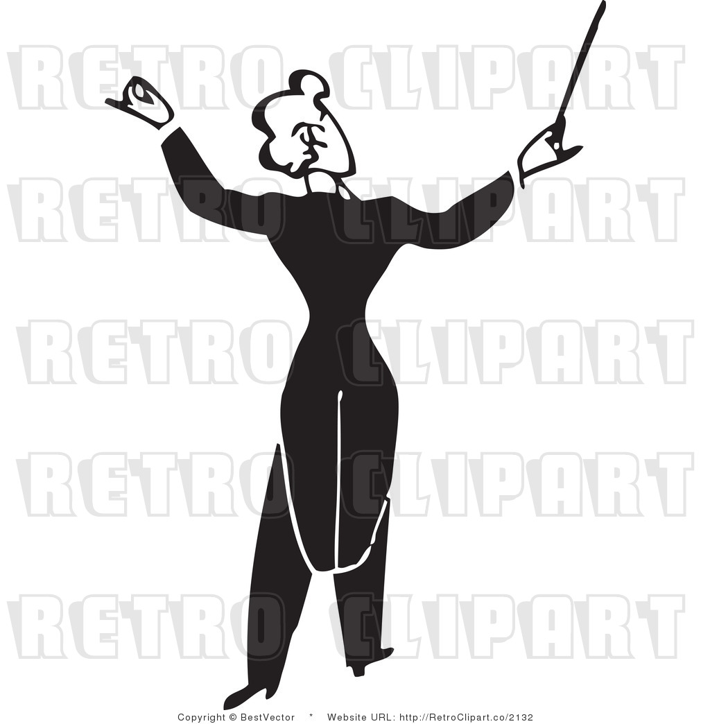 Free Black And White Retro Vector Clip Art Of A Composer By Bestvector