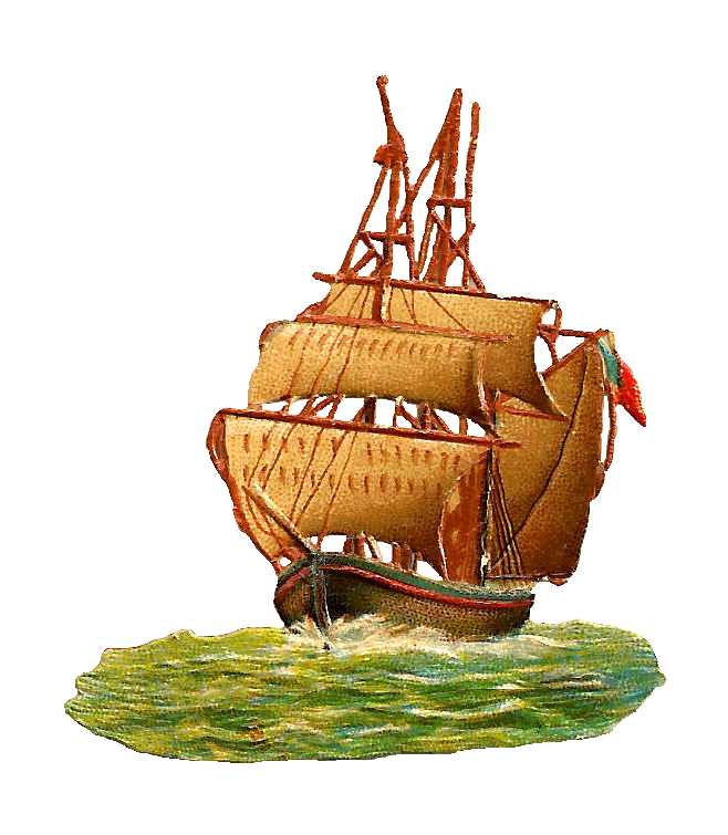 Free Ship Graphic  Antique Clip Art Of Sailing Ship Victorian Scrap