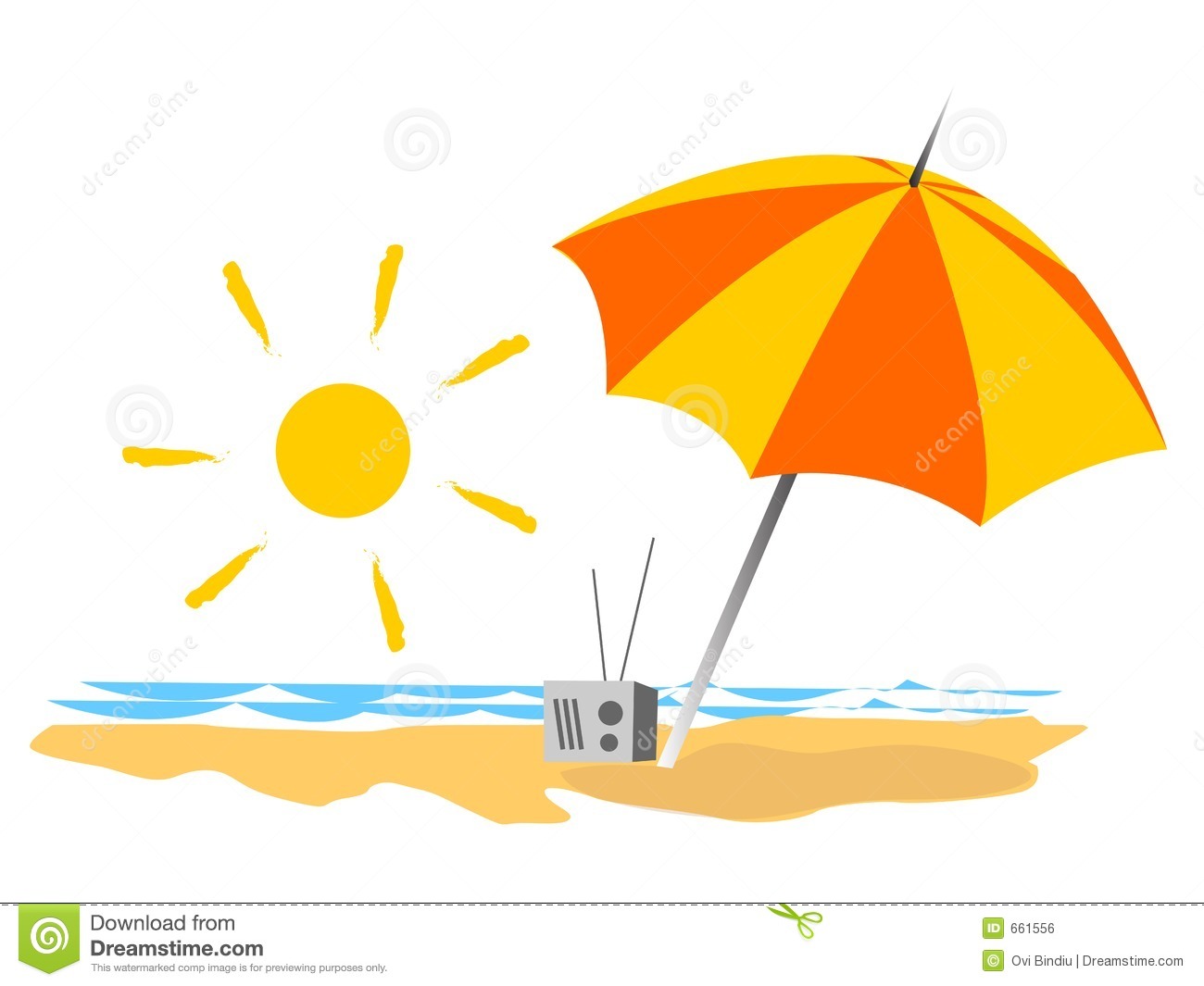 Radio And Umbrella On The Sand Near The Seaside Mr No Pr No 5 8797 32