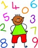 Clipart Image Of Three Cute Little Kids Holding Numbers Counting Clip